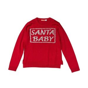 Cozy Red Santa Baby Kids Sweater